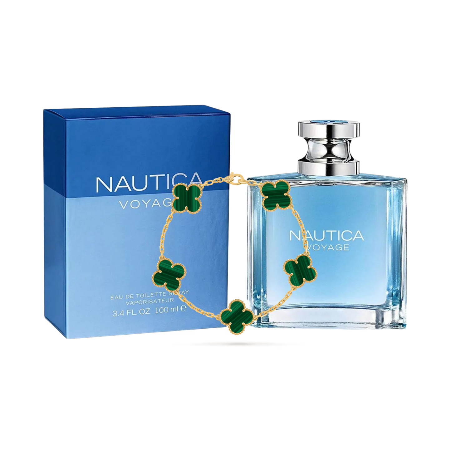 PERFUME NAUTICA VOYAGE + PULSERA VAN CLEEF MALAQUITA