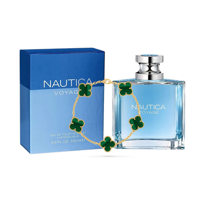 PERFUME NAUTICA VOYAGE + PULSERA VAN CLEEF MALAQUITA