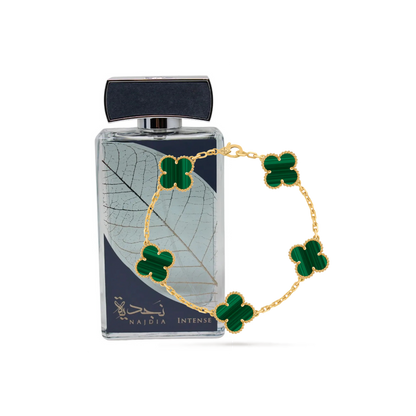 PERFUME NAJDIA INTENSE +  PULSERA VAN CLEEF MALAQUITA