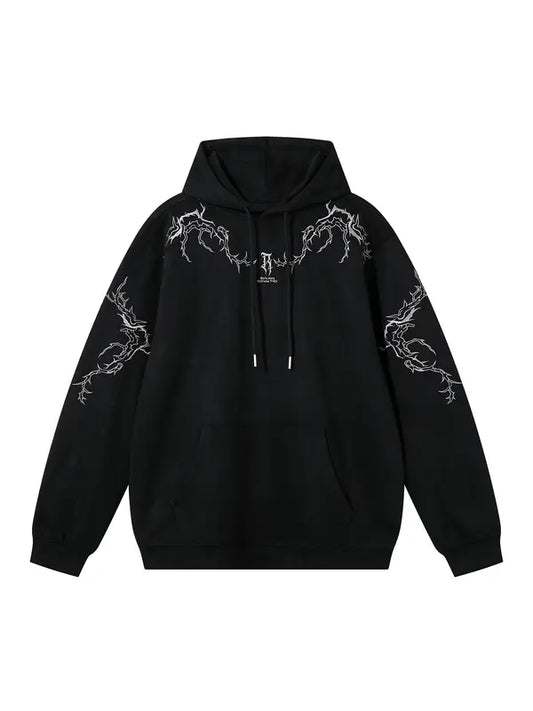 Hoodie "Blindaje Bélico" – Midnight Chrome